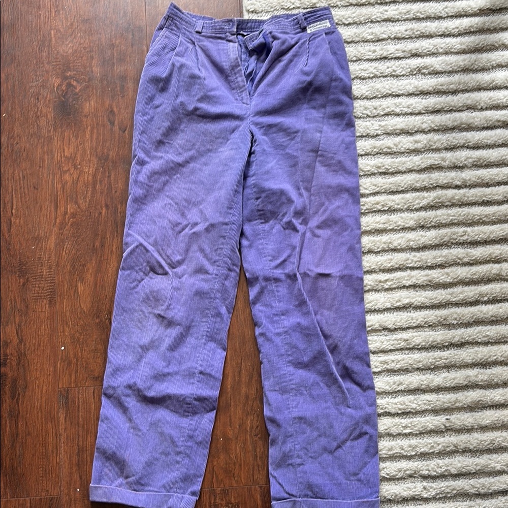 Vintage High Waisted Corduroy Purple trousers - Investments by Breckenridge
